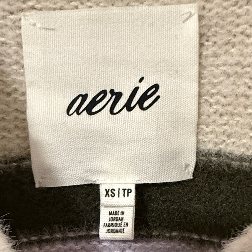 Aerie V-Neck Striped Sweater - Cream, Green, Blue, and Lilac - Picture 2 of 2